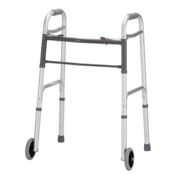 Nova Silver Folding Walker with 5" Wheels