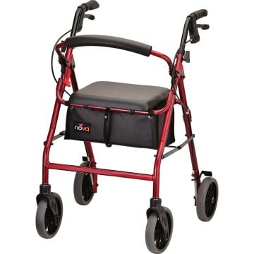 Nova Zoom 24 Rollator in Red