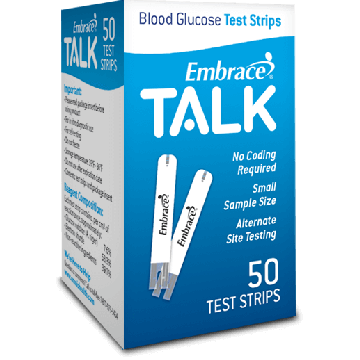 Embrace TALK Blood Glucose Test Strips