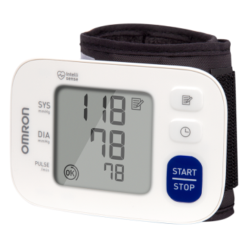 Omron 3 Series Wireless Wrist Blood Pressure Monitor (BP6100 Model) for Hypertension and High BP Checking at Home or in the Clinic
