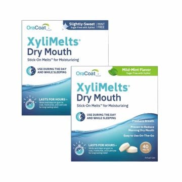 OraCoat Xylimelts Dry Mouth Stick-On Melts for Moisturizing