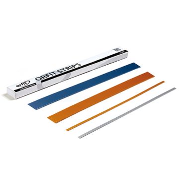 Orfit Strips in Atomic Blue, Gold, and Sonic Silver, Wide and Thin