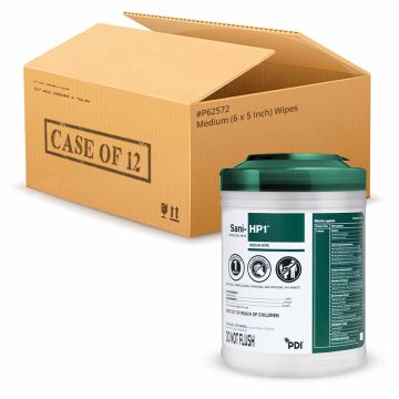 Medium (6 x 5 Inch) Wipes Case of 12