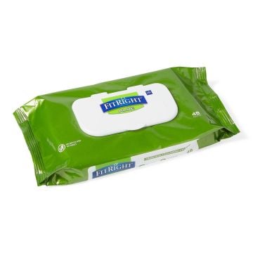 Medline MSC263654 FitRight Aloe Scented Personal Washcloths, case/576 ct