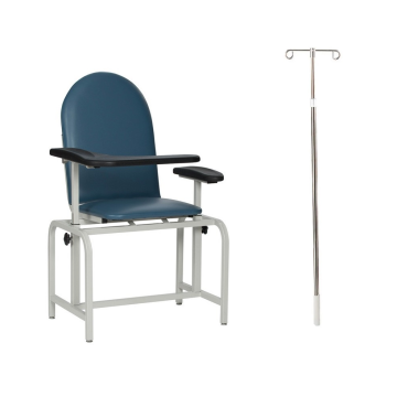 Padded Blood Draw Chair with IV Pole Attachment, 2573IV