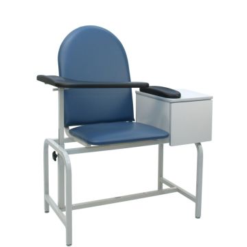 Padded Blood Draw Chair with Cabinet