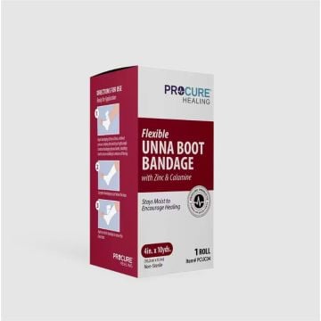ProCure Unna Boot Bandage with Zinc & Calamine, Flexible - Several Sizes