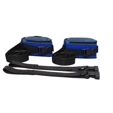 Cuffs with quick-release buckle plus anchoring via quick-release buckle: Single Strap, Regular/Blue