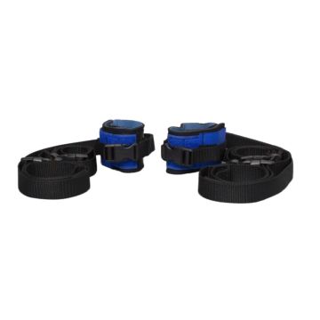 Cuffs with quick-release buckle plus anchoring via quick-release buckle: Double Strap, Regular/Blue