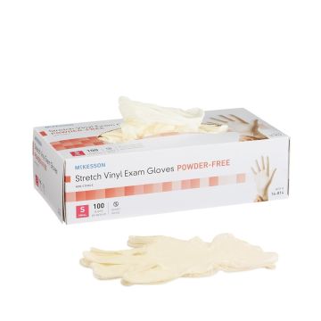 McKesson Stretch Vinyl Exam Gloves - Small