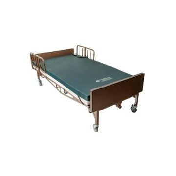 Electric Bed with Foam Mattress and Half-Length Side Rails