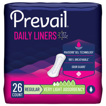 Prevail Daily Liners, Very Light Absorbency 