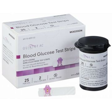 Quintet AC Blood Glucose Test Strips Box of 50 - 5059