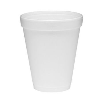 Dart Disposable Styrofoam Drinking Cup - White