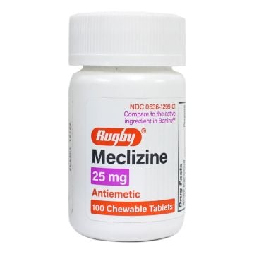 Rugby Meclizine HCl Chewable Tablet, 25mg