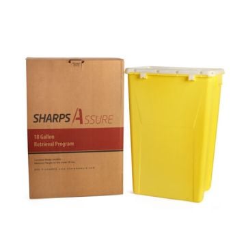18 Gallon Assure Mailback Chemotherapy Container Vertical Entry - SA18GUC