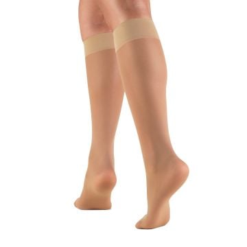 TRUFORM Women's Lites Knee High Support Stockings 8-15 mmHg, Closed Toe