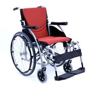 silver and orange wheelchair