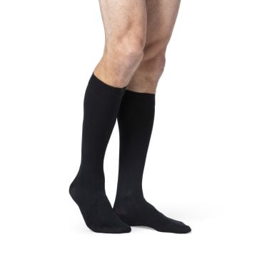 Sigvaris 922C Access Series Men's Knee High Closed Toe 20-30 mmHg Compression Socks, Black
