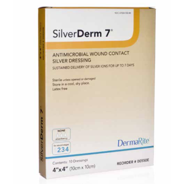 SilverDerm 7 Antimicrobial Wound Contact Silver Dressing