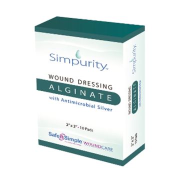 Simpurity Alginate Wound Dressing with Antimicrobial Silver 