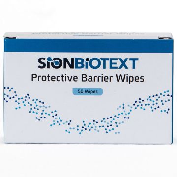 Box of 50 Individually Packed Sion Biotext Protective Barrier Wipes