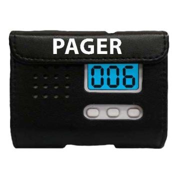 Pager with Reset - Pocket Size with LCD Display for Remote Reset of 433 Systems - Black