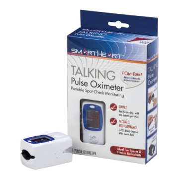 SmartHeart Talking Pulse Oximeter with packaging