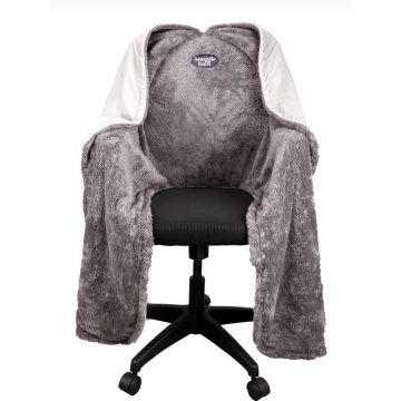 SnuggleBack Chair Blanket - Grey Fleece
