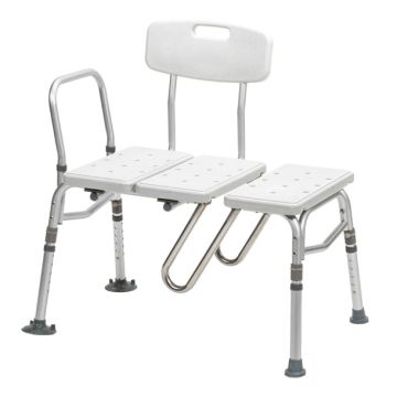 Drive Medical Splash Defense Transfer Bench w/Curtain Guard