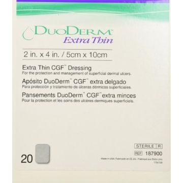 DuoDERM Extra Thin 187900 | Square: 2 x 4 Inch by ConvaTec