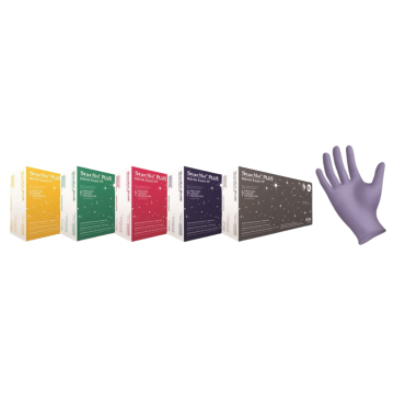 StarMed Plus Nitrile Exam Gloves Come in Sizes X-Small to X-Large