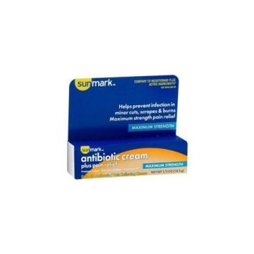 Sunmark Antiobiotic Cream with Pain Relief, .5 oz