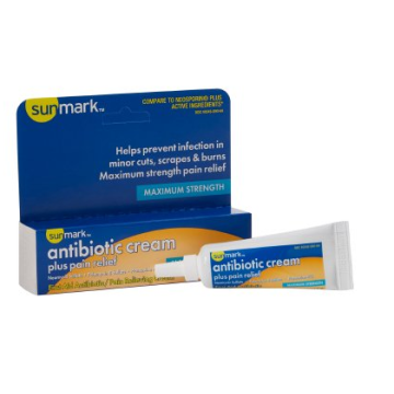 Sunmark Antibiotic Cream Plus Pain Relief