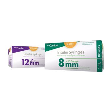 SureComfort Insulin Syringes - Short Needle