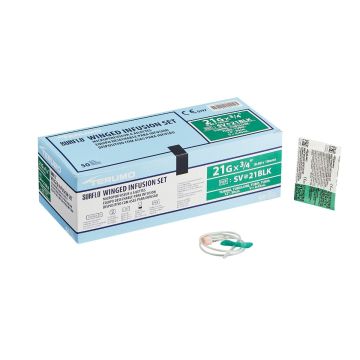 SUREFLO Winged Infusion Set, 21G x 3/4"