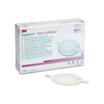 Tegaderm Foam Adhesive 90611 | Oval - 4 x 4-1/2 Inch, Pad Size 2-1/2 x 3 Inch by 3M