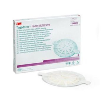 Tegaderm Foam Adhesive 90613 | Oval  - 5-5/8 x 6-1/8 Inch, Pad Size 4 x 4-1/2 1/2 Inch by 3M