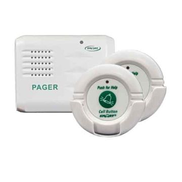 Smart Caregiver Pager with Two Call Buttons & Wireless Paging System