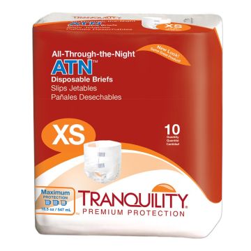 Tranquility ATN Disposable Briefs, X-Small Size