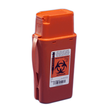 1 Quart Red SharpSafety Sharps Container Transportable 8303SA
