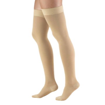 TRUFORM Classic Medical Thigh High Silicone Dot Top CLOSED TOE 20-30 mmHg