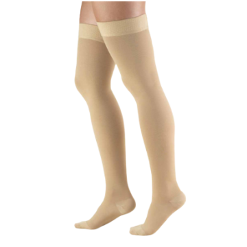 TRUFORM Classic Medical 30-40 mmHg Thigh High Silicone Dot Stay-Up Top CLOSED TOE  