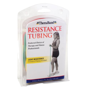 TheraBand Assorted Exercise Tubing 5 Feet, Light