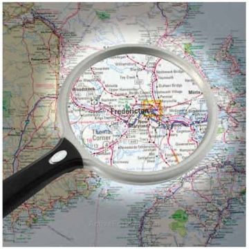 5 Inch Round LED Lighted 2x Magnifier With 6x Bifocal
