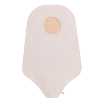 Urostomy Small Pouch with Accuseal Tap with Valve Opaque with 1-Sided Comfort Panel