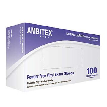 Ambitex Powder Free Vinyl Exam Gloves V200 Series 