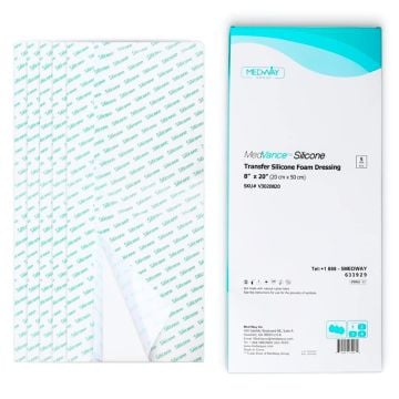 TM Silicone transfer foam dressing, 8 x 20 Inches