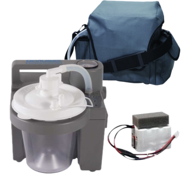 DeVilbiss 7305P-D Vacu-Aide Homecare Suction Machine Aspirator w/ Rechargeable Battery