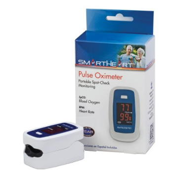 Blue and White Pulse Oximeter